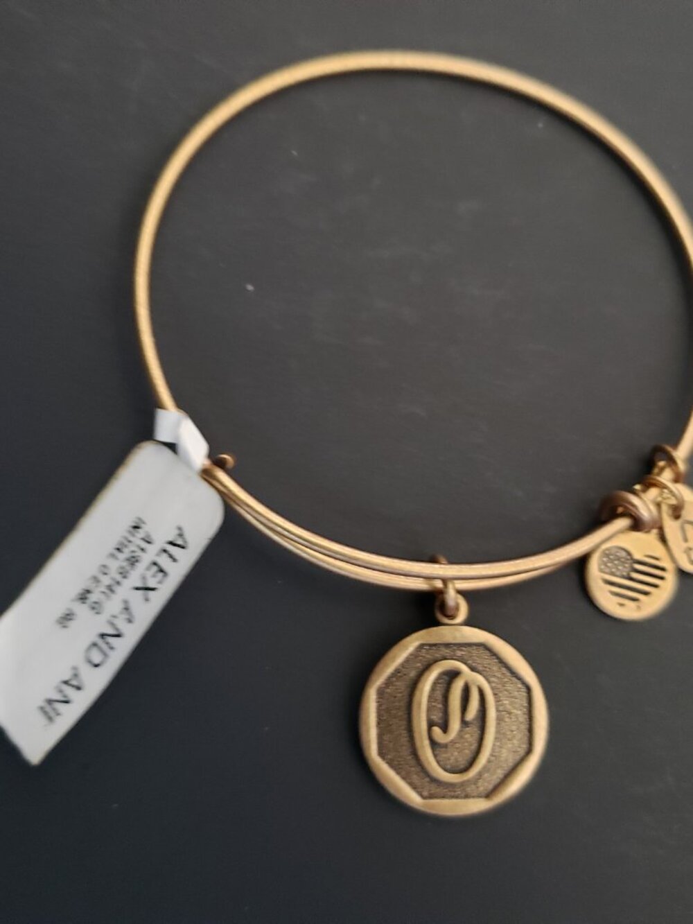 Alex And Ani Name Initial Letter O Bracelet 677